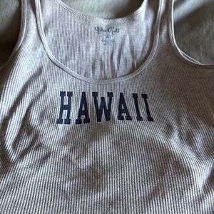 Brandy Melville Gray Ribbed Tank Top